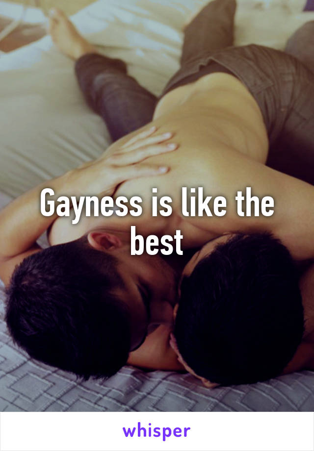 Gayness is like the best