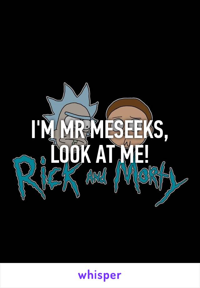 I'M MR MESEEKS, LOOK AT ME!