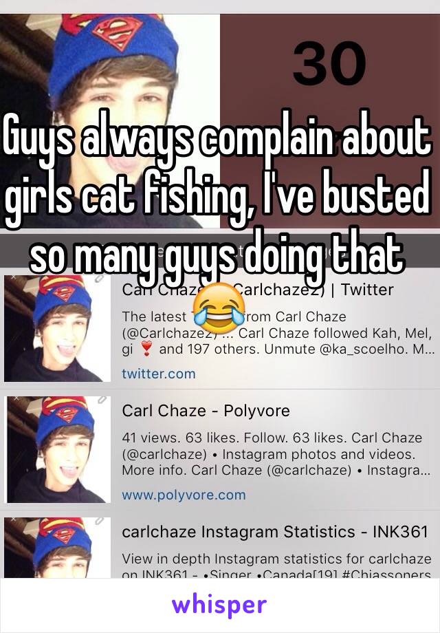 Guys always complain about girls cat fishing, I've busted so many guys doing that 😂