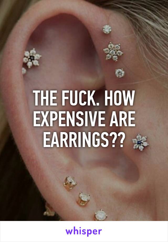 THE FUCK. HOW EXPENSIVE ARE EARRINGS??