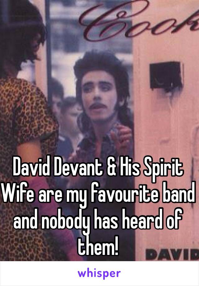 David Devant & His Spirit Wife are my favourite band and nobody has heard of them! 