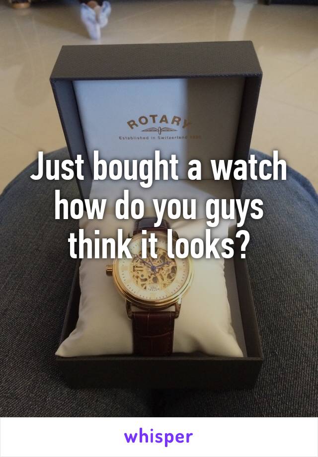 Just bought a watch how do you guys think it looks?
