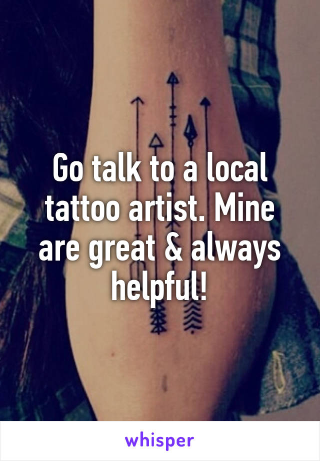 Go talk to a local tattoo artist. Mine are great & always helpful!