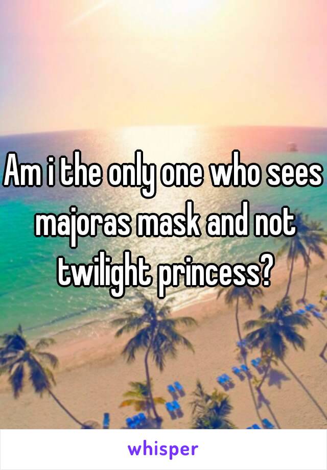 Am i the only one who sees majoras mask and not twilight princess?