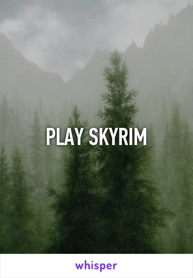 PLAY SKYRIM