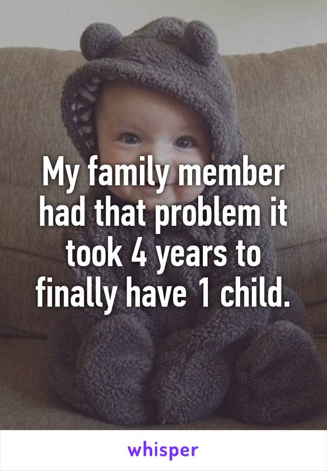 My family member had that problem it took 4 years to finally have 1 child.