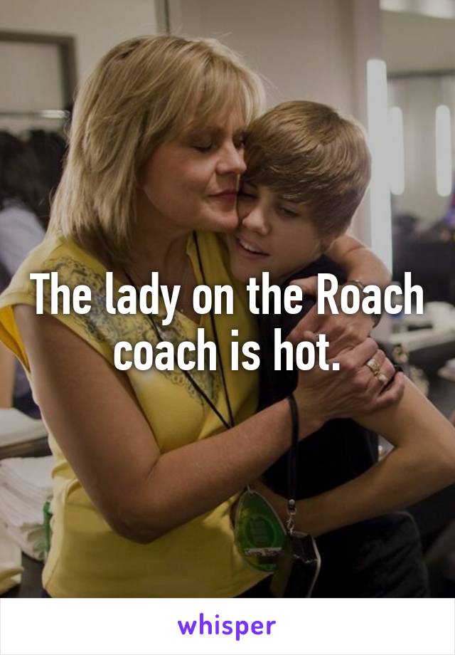 The lady on the Roach coach is hot.