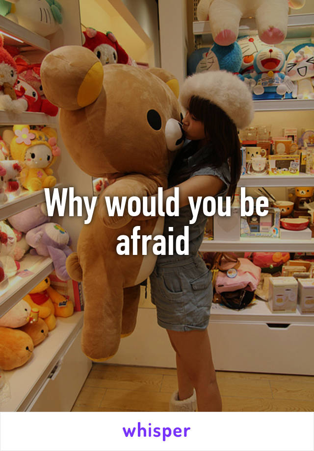 Why would you be afraid 