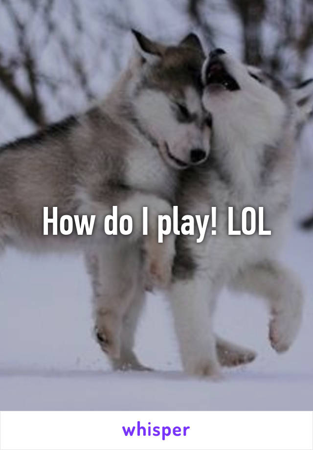 How do I play! LOL