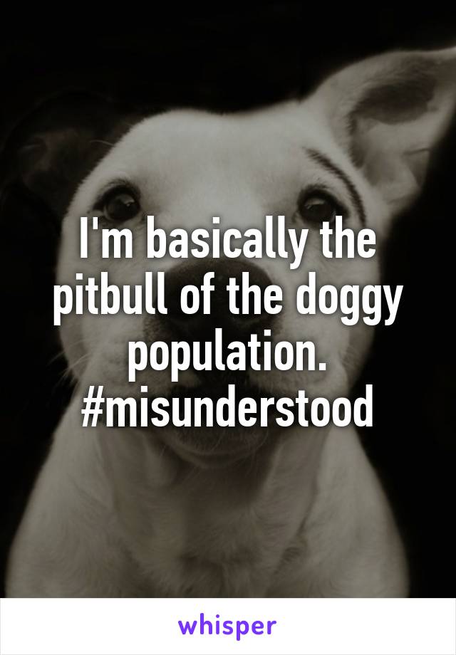 I'm basically the pitbull of the doggy population. #misunderstood