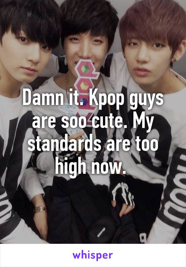 Damn it. Kpop guys are soo cute. My standards are too high now. 