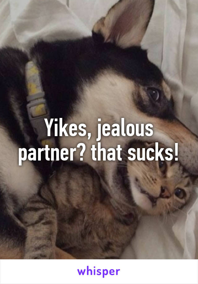 Yikes, jealous partner? that sucks!