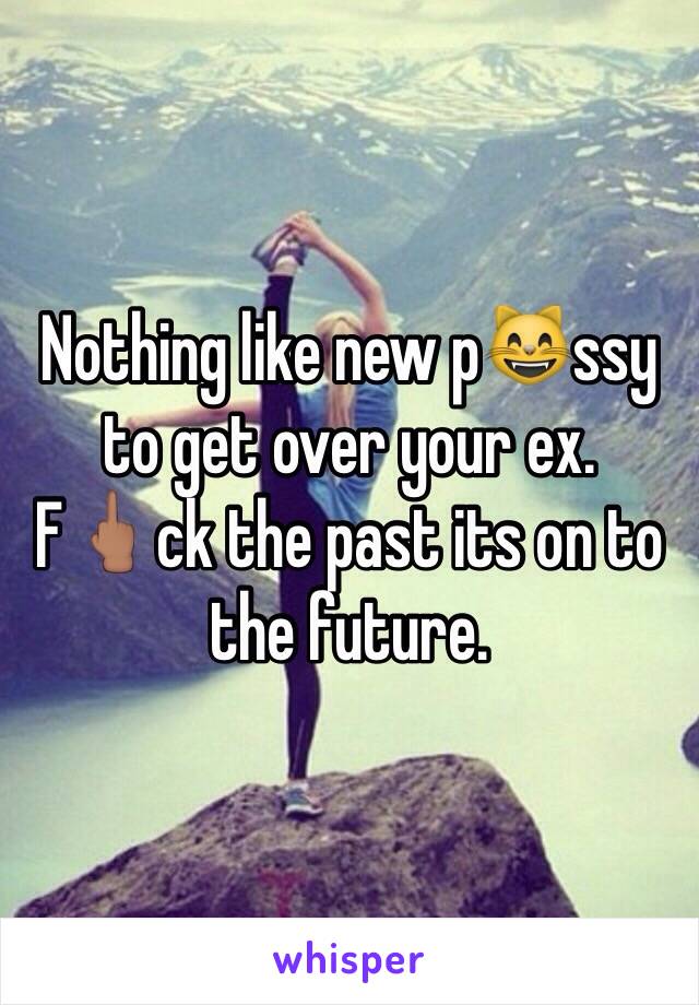 Nothing like new p😸ssy to get over your ex.        F🖕🏽ck the past its on to the future. 