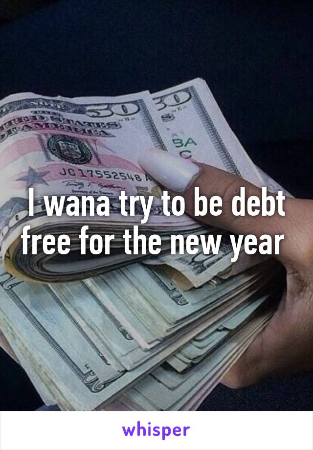 I wana try to be debt free for the new year 