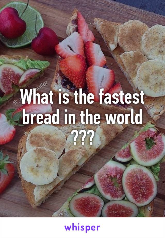 What is the fastest bread in the world ???