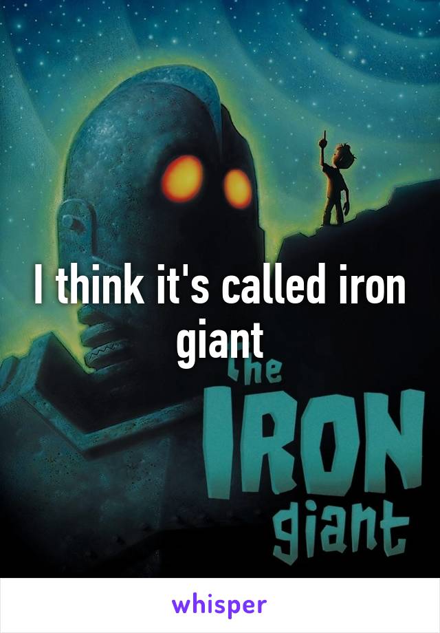 I think it's called iron giant