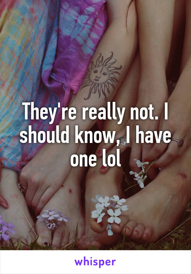 They're really not. I should know, I have one lol