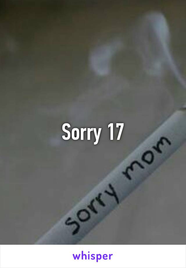 Sorry 17