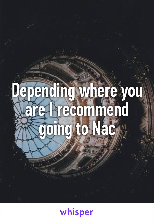 Depending where you are I recommend going to Nac