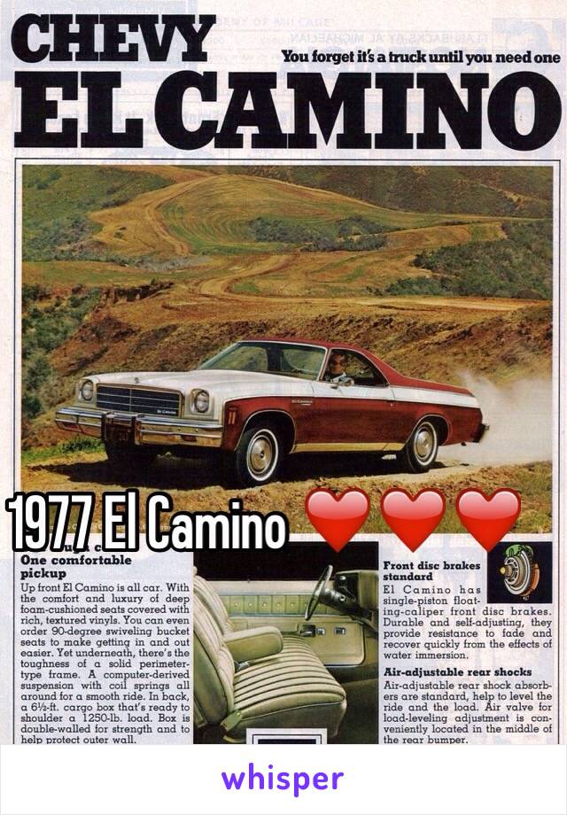 1977 El Camino ❤️❤️❤️