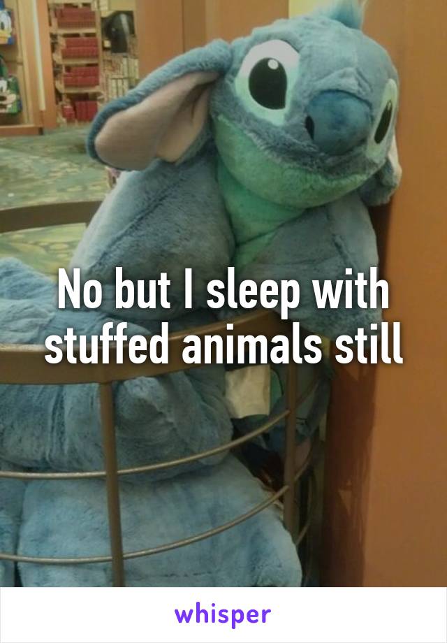 No but I sleep with stuffed animals still