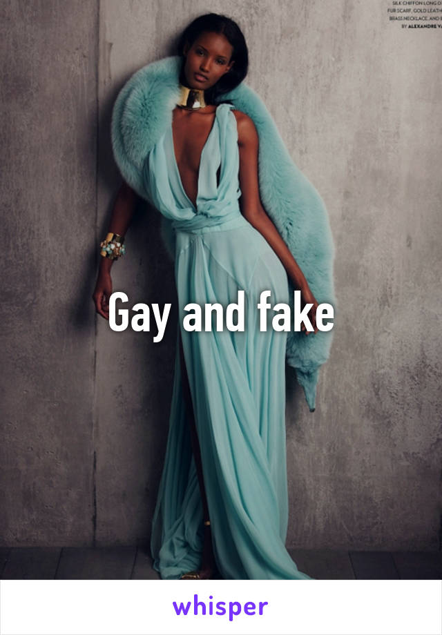 Gay and fake