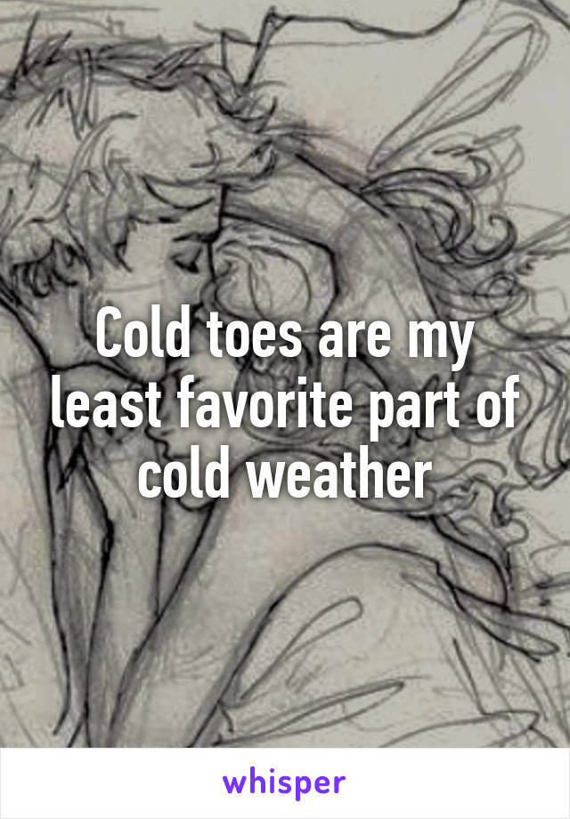 Cold toes are my least favorite part of cold weather