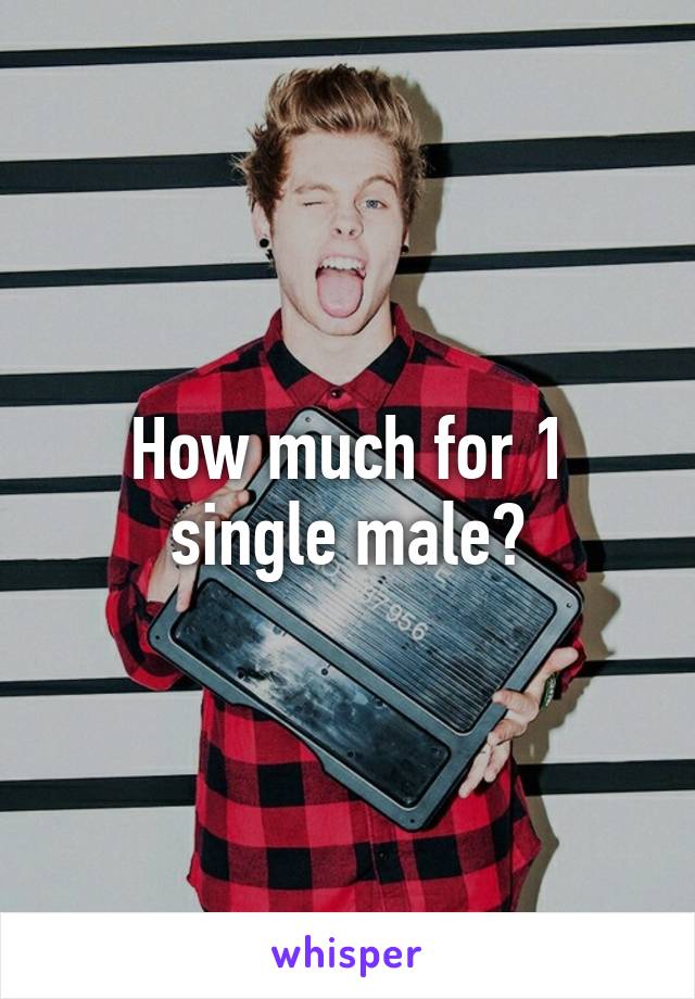 How much for 1 single male?