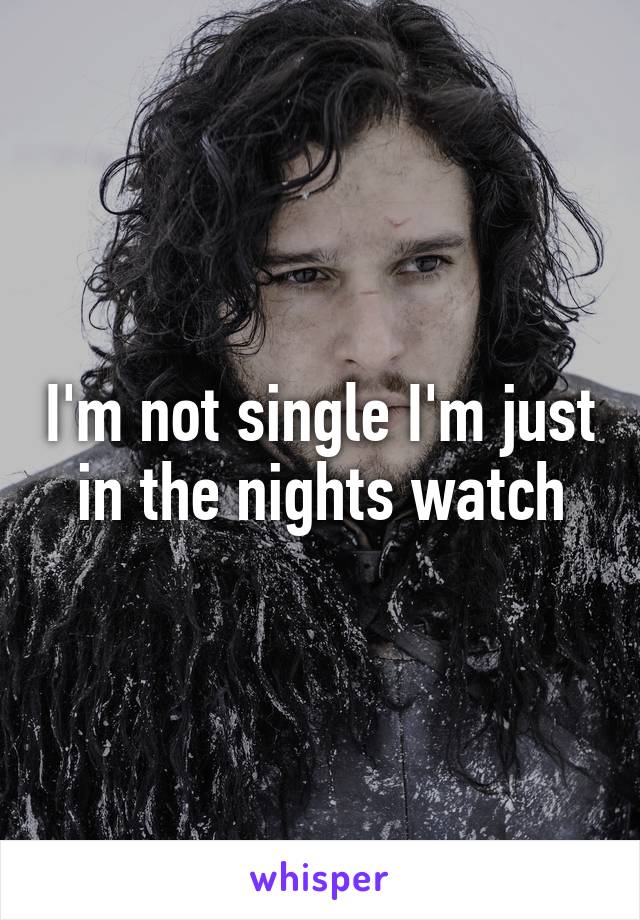 I'm not single I'm just in the nights watch