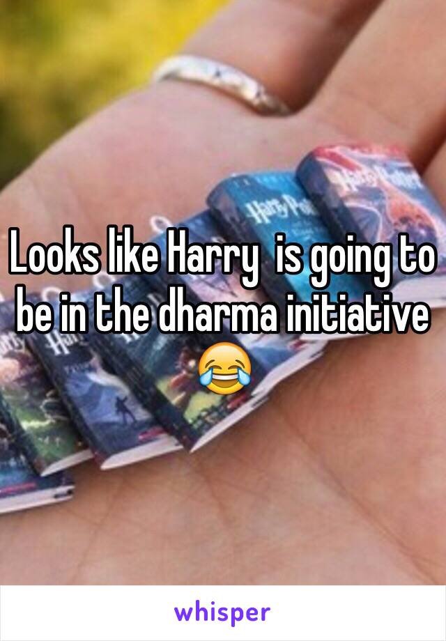 Looks like Harry  is going to be in the dharma initiative 😂