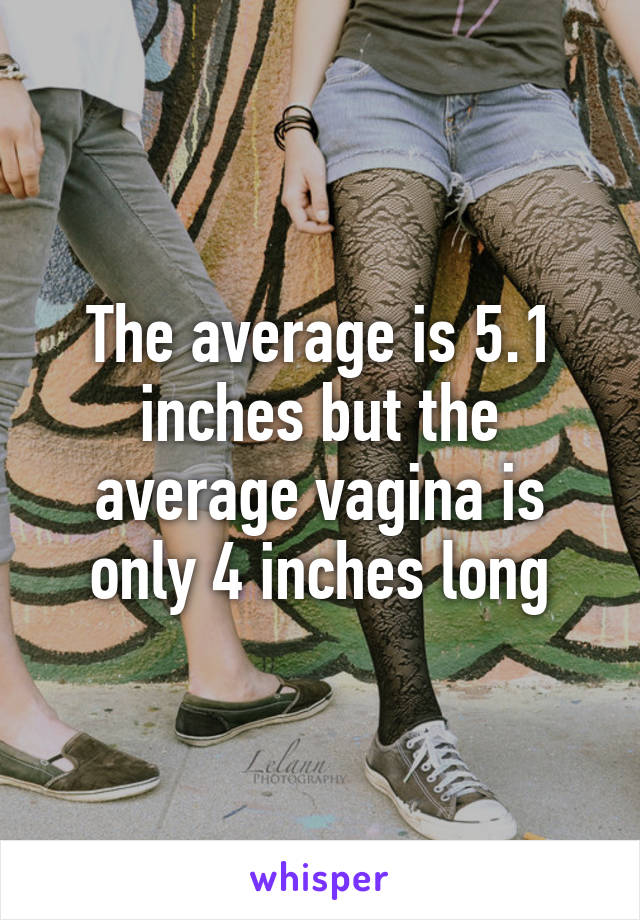 The average is 5.1 inches but the average vagina is only 4 inches long