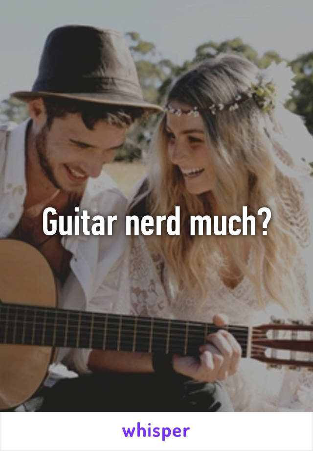 Guitar nerd much?