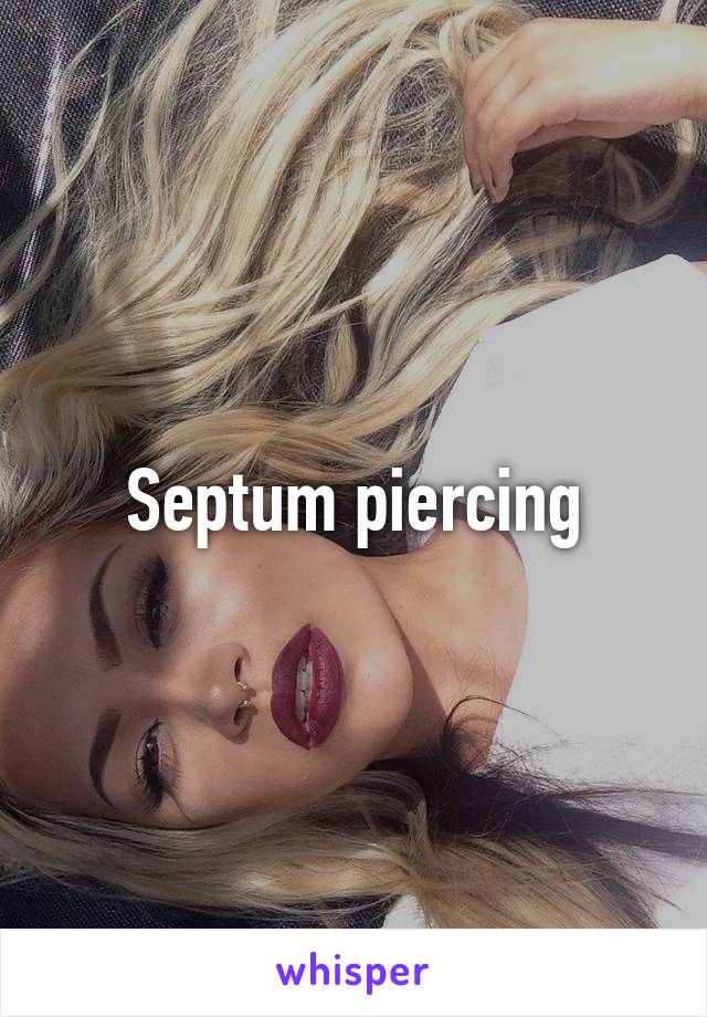 Septum piercing