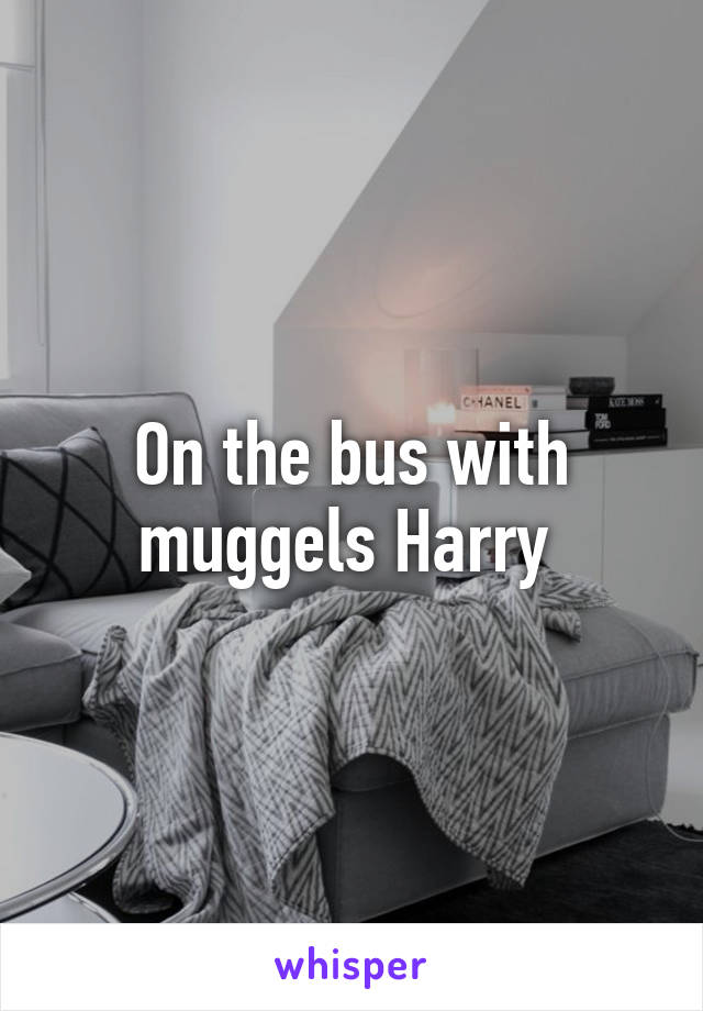 On the bus with muggels Harry 