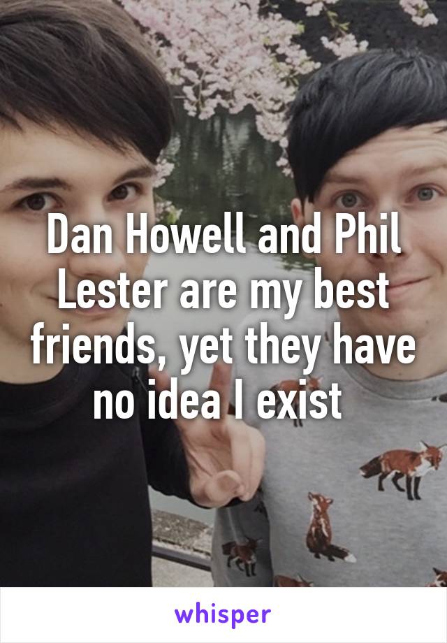 Dan Howell and Phil Lester are my best friends, yet they have no idea I exist 