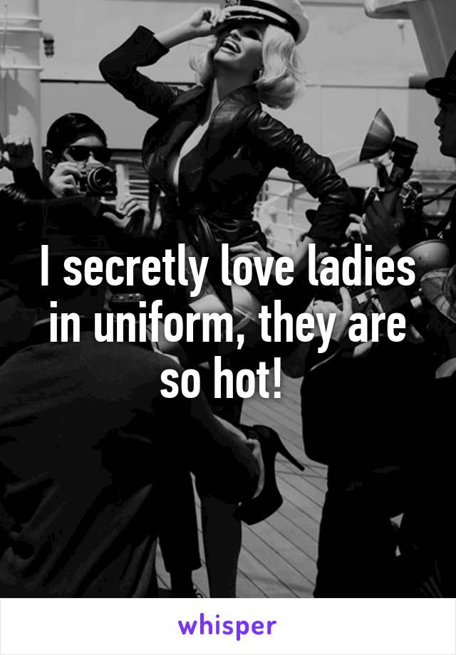 I secretly love ladies in uniform, they are so hot! 