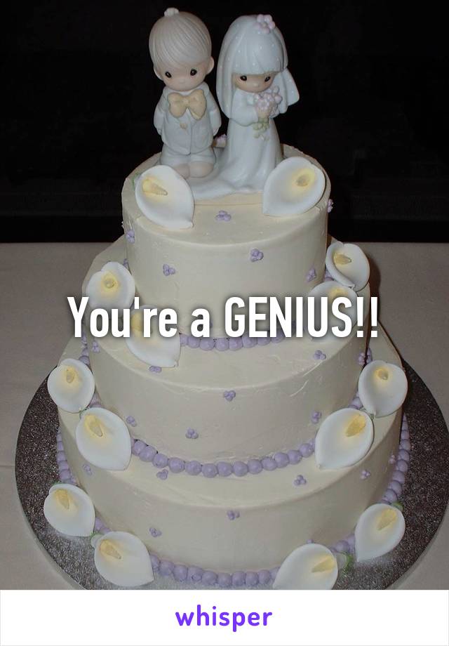 You're a GENIUS!!