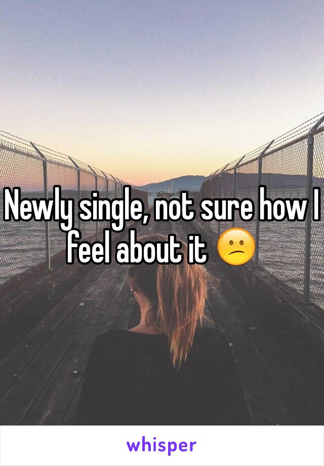 Newly single, not sure how I feel about it 😕