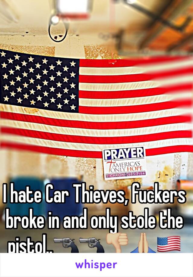I hate Car Thieves, fuckers broke in and only stole the pistol..🔫🔫👎🏼🙏🏼🇺🇸