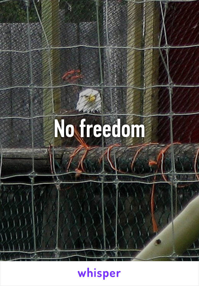 No freedom
