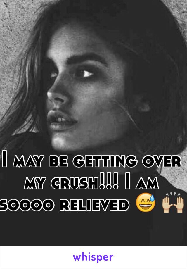 I may be getting over my crush!!! I am soooo relieved 😅 🙌🏼