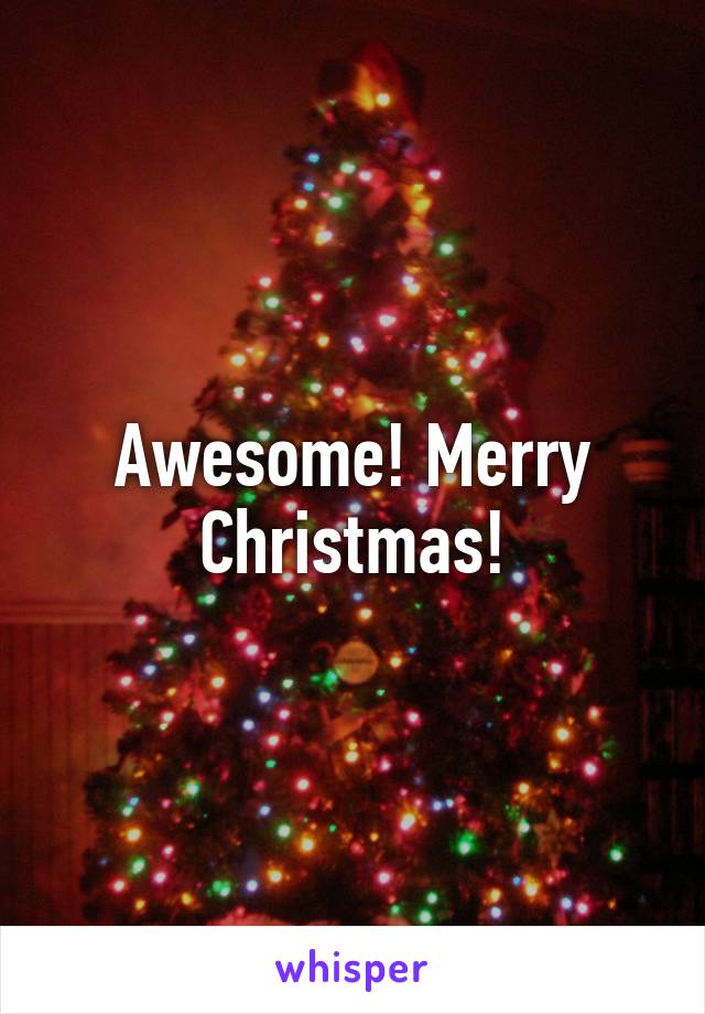 Awesome! Merry Christmas!