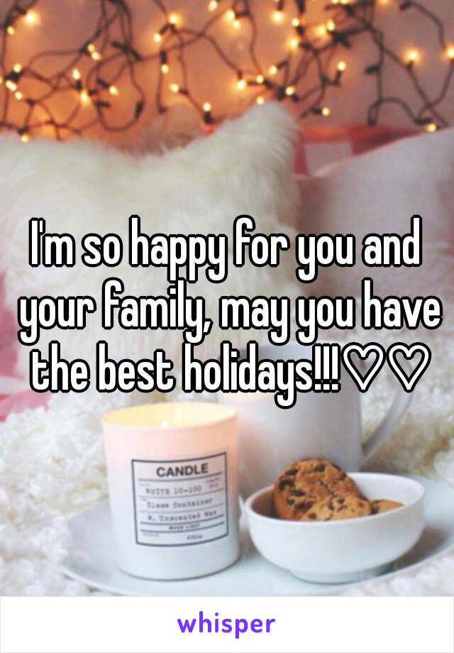 I'm so happy for you and your family, may you have the best holidays!!!♡♡
