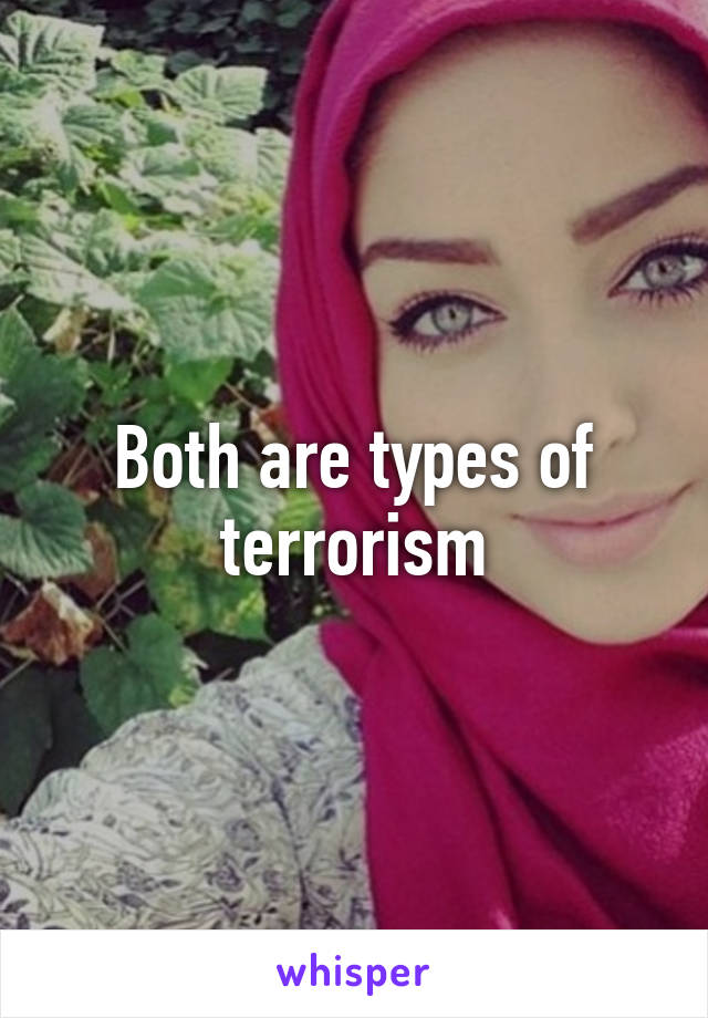 Both are types of terrorism