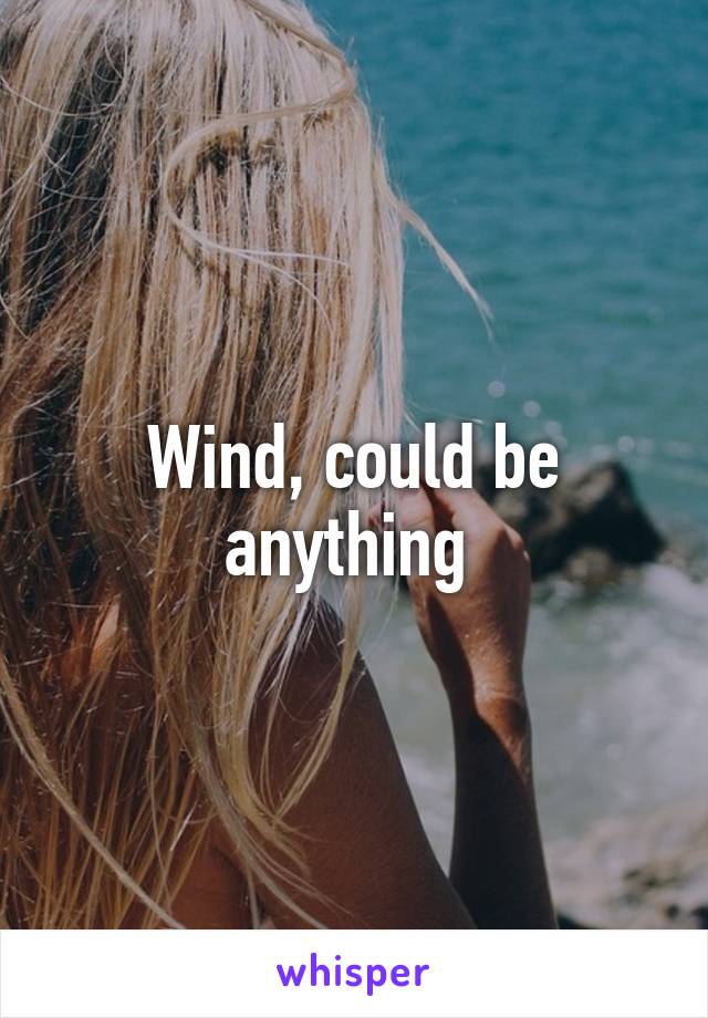 Wind, could be anything 