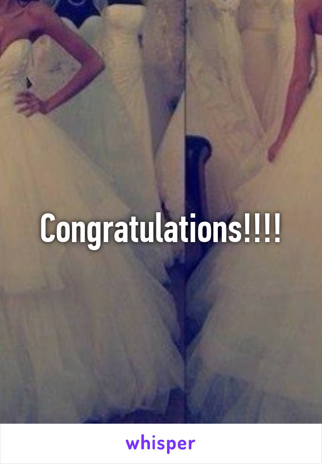 Congratulations!!!!