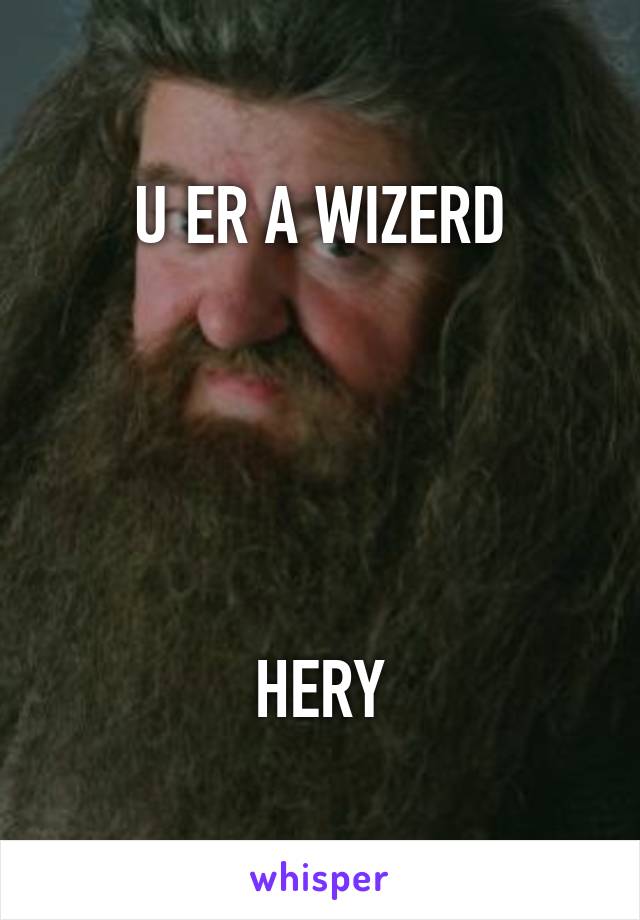 U ER A WIZERD





HERY