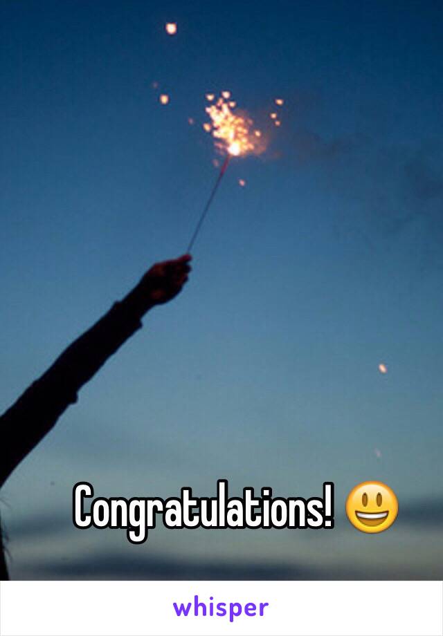 Congratulations! 😃