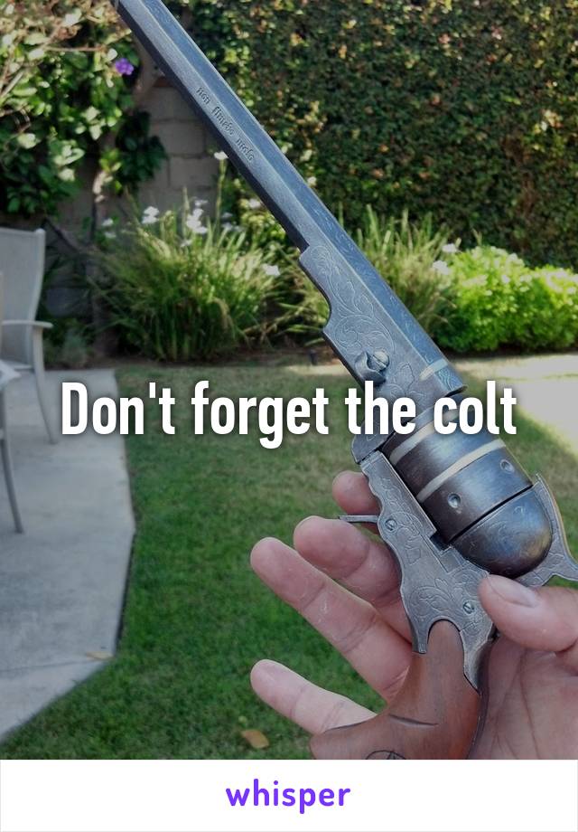 Don't forget the colt