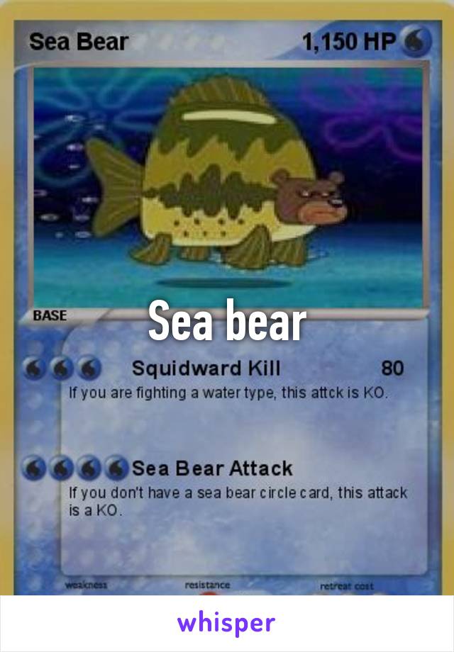 Sea bear